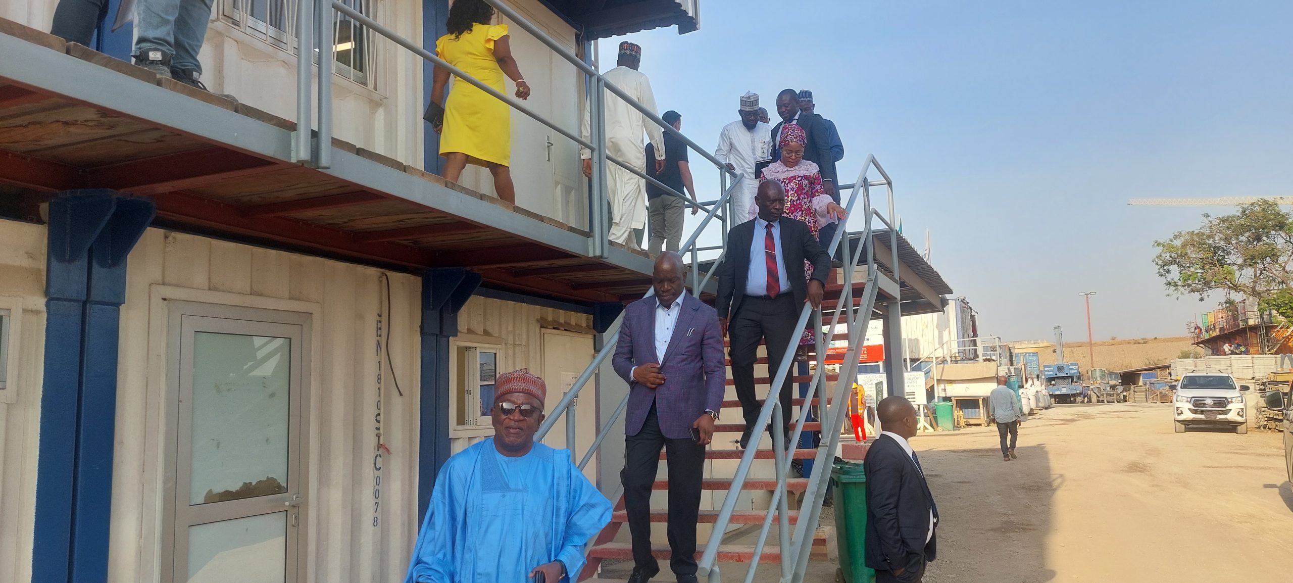 Photonews: The NUPRC Board Chairman Malam Isa Modibbo with the Commission Chief Executive Engr Gbenga Komolafe FNSE in company of the project management team paid a visit to the “BARREL” to inspect and ascertain the level of work at the project site.