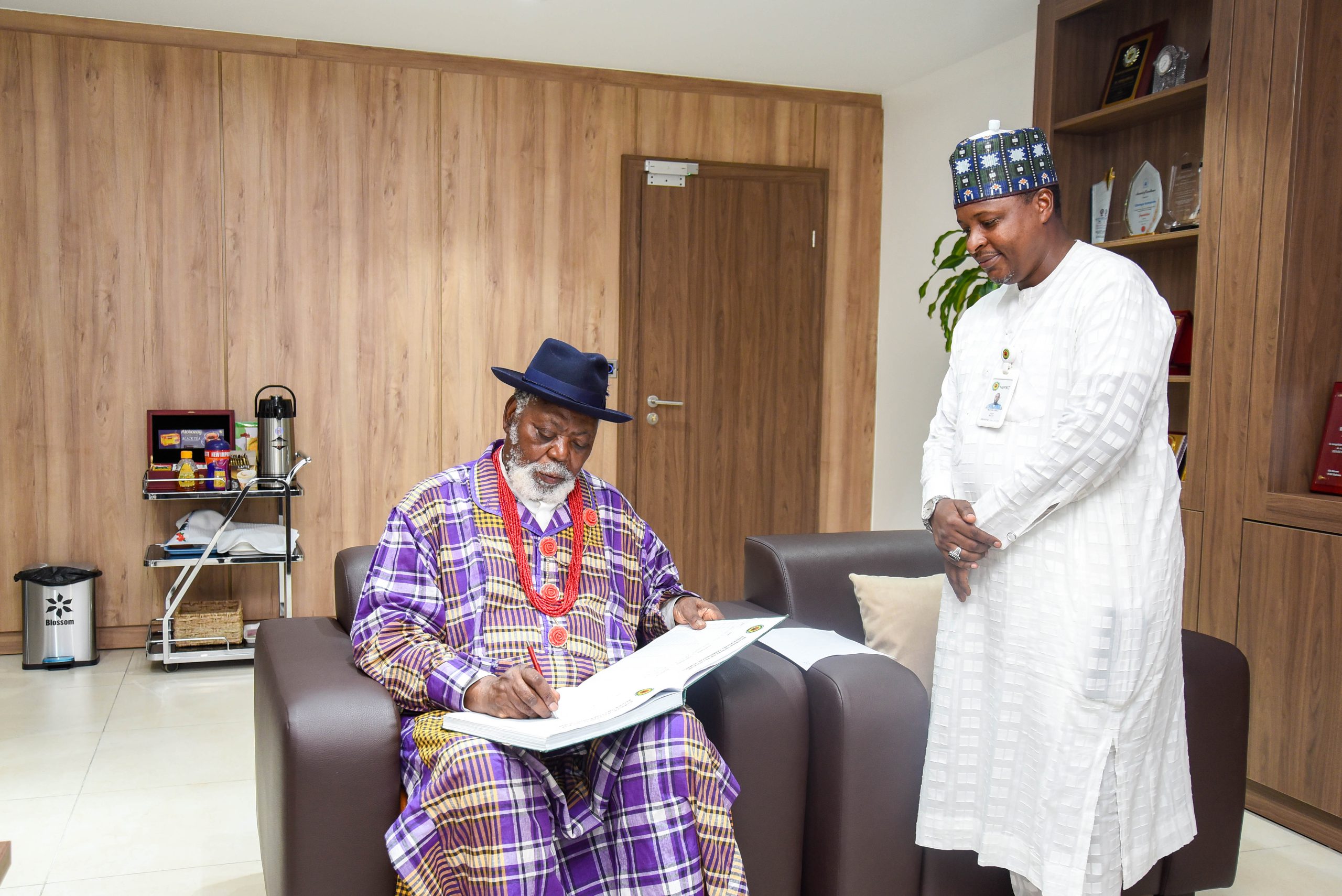 PHOTO NEWS: HIS EXCELLENCY KING ALFRED DIETE-SPIFF CR PAYS COURTESY VISIT TO NUPRC CHIEF EXECUTIVE, ENGR. GBENGA KOMOLAFE